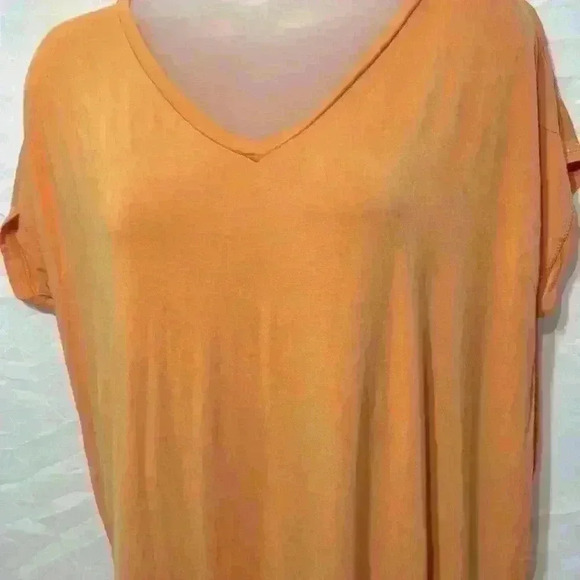 Piko Orange Layering V-neck Tee Size Medium - Picture 2 of 2